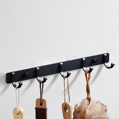 Modern Bath Hardware Set Black Towel Bar Paper Holder Bathroom Accessory Kit Towel Robe Hook Clearhalo 'Bathroom Hardware Sets' 'Bathroom Hardware' 'Bathroom Remodel & Bathroom Fixtures' 'bathroom_hardware_sets' 'Home Improvement' 'home_improvement' 'home_improvement_bathroom_hardware_sets' 7159315