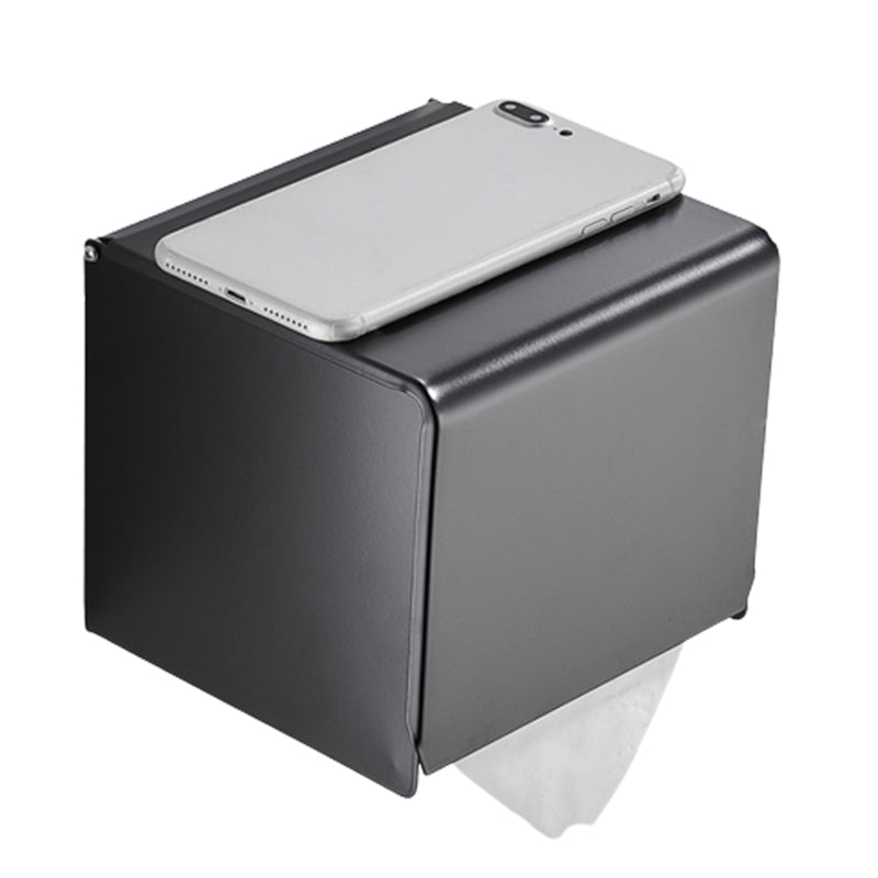 Modern Bath Hardware Set Black Towel Bar Paper Holder Bathroom Accessory Kit Clearhalo 'Bathroom Hardware Sets' 'Bathroom Hardware' 'Bathroom Remodel & Bathroom Fixtures' 'bathroom_hardware_sets' 'Home Improvement' 'home_improvement' 'home_improvement_bathroom_hardware_sets' 7159318