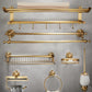 Modern Bathroom Accessory Kit Paper Holder Bath Shelf Gold Bath Hardware Set Clearhalo 'Bathroom Hardware Sets' 'Bathroom Hardware' 'Bathroom Remodel & Bathroom Fixtures' 'bathroom_hardware_sets' 'Home Improvement' 'home_improvement' 'home_improvement_bathroom_hardware_sets' 7159397