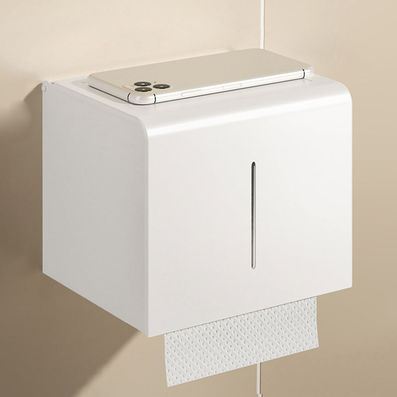 Modern Bath Hardware Set Paper Holder Bath Shelf Bathroom Accessory Kit White Toilet Paper Holder Clearhalo 'Bathroom Hardware Sets' 'Bathroom Hardware' 'Bathroom Remodel & Bathroom Fixtures' 'bathroom_hardware_sets' 'Home Improvement' 'home_improvement' 'home_improvement_bathroom_hardware_sets' 7159406