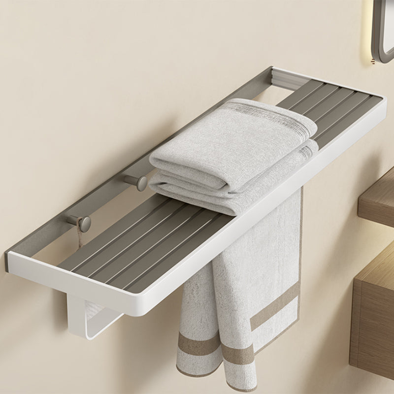 Modern Bath Hardware Set Paper Holder Bath Shelf Bathroom Accessory Kit White Gray Towel Rack Clearhalo 'Bathroom Hardware Sets' 'Bathroom Hardware' 'Bathroom Remodel & Bathroom Fixtures' 'bathroom_hardware_sets' 'Home Improvement' 'home_improvement' 'home_improvement_bathroom_hardware_sets' 7159408