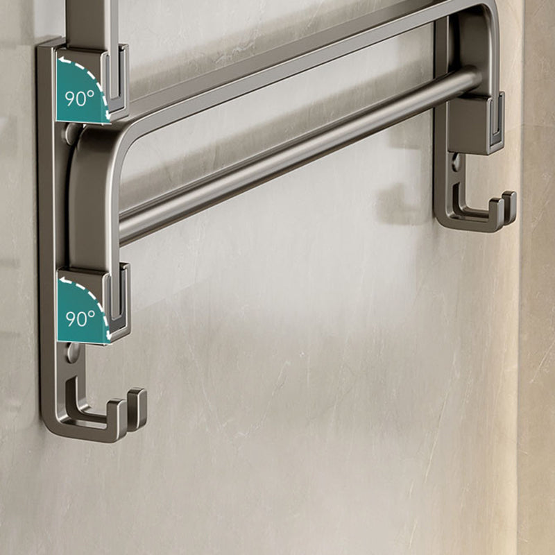 Modern Bath Hardware Set Grey Bath Shelf Paper Holder Bathroom Set Clearhalo 'Bathroom Hardware Sets' 'Bathroom Hardware' 'Bathroom Remodel & Bathroom Fixtures' 'bathroom_hardware_sets' 'Home Improvement' 'home_improvement' 'home_improvement_bathroom_hardware_sets' 7159442