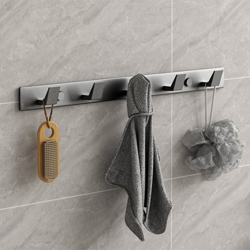Modern Grey Bathroom Accessory Kit Paper Holder Bath Shelf Bath Hardware Set Clearhalo 'Bathroom Hardware Sets' 'Bathroom Hardware' 'Bathroom Remodel & Bathroom Fixtures' 'bathroom_hardware_sets' 'Home Improvement' 'home_improvement' 'home_improvement_bathroom_hardware_sets' 7159494