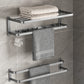 Modern Grey Bathroom Accessory Kit Paper Holder Bath Shelf Bath Hardware Set Towel Rack with Towel Bar Clearhalo 'Bathroom Hardware Sets' 'Bathroom Hardware' 'Bathroom Remodel & Bathroom Fixtures' 'bathroom_hardware_sets' 'Home Improvement' 'home_improvement' 'home_improvement_bathroom_hardware_sets' 7159495