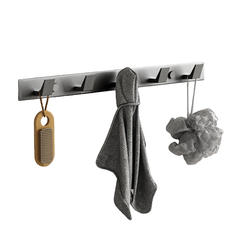 Modern Grey Bathroom Accessory Kit Paper Holder Bath Shelf Bath Hardware Set Clearhalo 'Bathroom Hardware Sets' 'Bathroom Hardware' 'Bathroom Remodel & Bathroom Fixtures' 'bathroom_hardware_sets' 'Home Improvement' 'home_improvement' 'home_improvement_bathroom_hardware_sets' 7159496