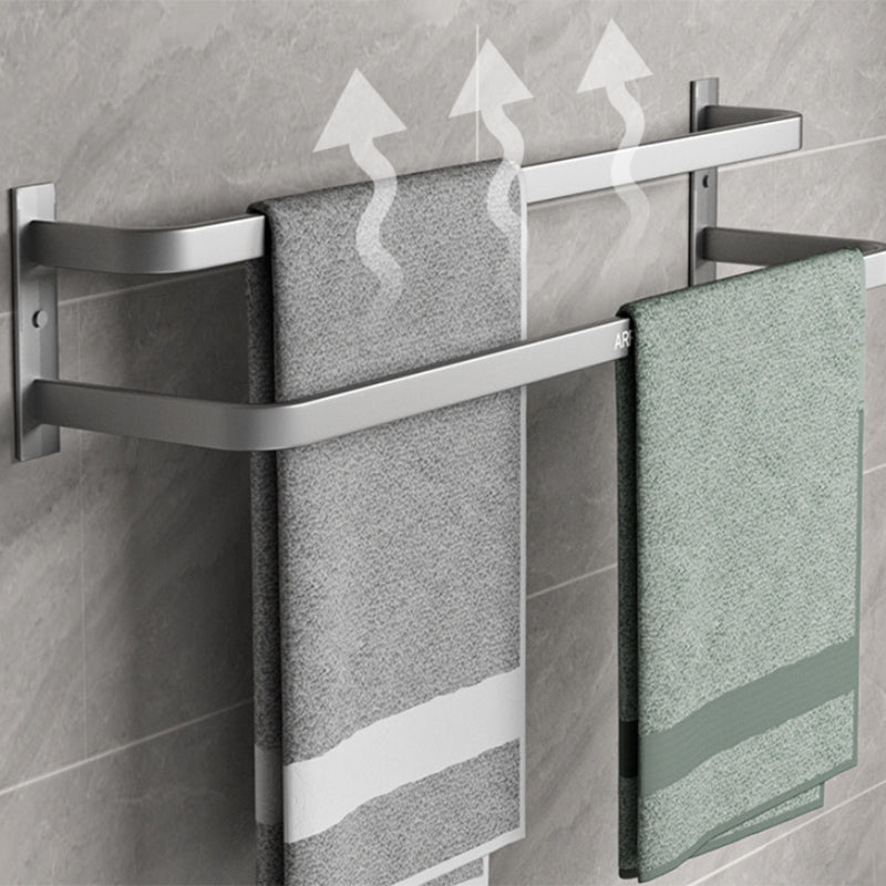 Modern Grey Bathroom Accessory Kit Paper Holder Bath Shelf Bath Hardware Set Clearhalo 'Bathroom Hardware Sets' 'Bathroom Hardware' 'Bathroom Remodel & Bathroom Fixtures' 'bathroom_hardware_sets' 'Home Improvement' 'home_improvement' 'home_improvement_bathroom_hardware_sets' 7159501