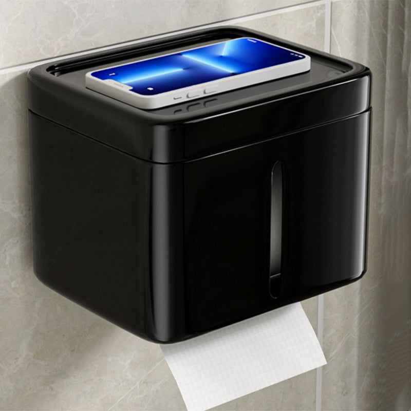 Modern Bathroom Set Towel Bar Paper Holder Black Bathroom Accessory Kit Clearhalo 'Bathroom Hardware Sets' 'Bathroom Hardware' 'Bathroom Remodel & Bathroom Fixtures' 'bathroom_hardware_sets' 'Home Improvement' 'home_improvement' 'home_improvement_bathroom_hardware_sets' 7159521