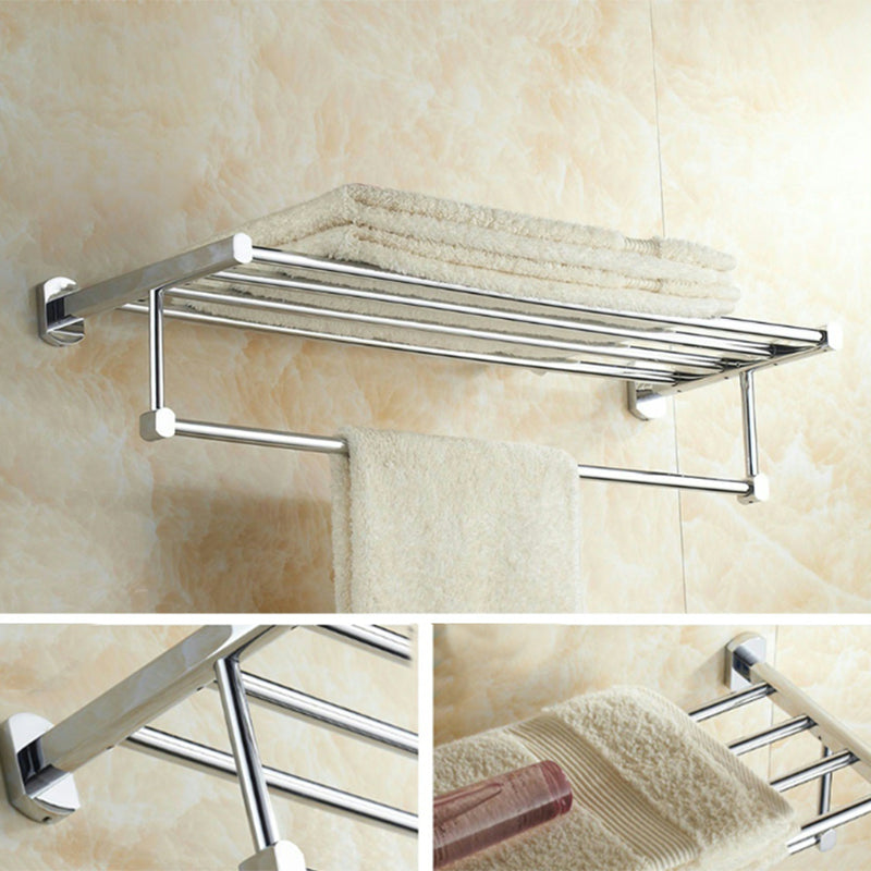 Modern Bathroom Accessory Kit Paper Holder Towel Bar Stainless Steel Bathroom Set Clearhalo 'Bathroom Hardware Sets' 'Bathroom Hardware' 'Bathroom Remodel & Bathroom Fixtures' 'bathroom_hardware_sets' 'Home Improvement' 'home_improvement' 'home_improvement_bathroom_hardware_sets' 7159529