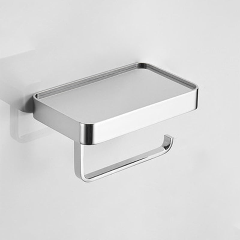 Modern Bathroom Accessory Kit Paper Holder Towel Bar Stainless Steel Bathroom Set Toilet Paper Holder (Straight) Clearhalo 'Bathroom Hardware Sets' 'Bathroom Hardware' 'Bathroom Remodel & Bathroom Fixtures' 'bathroom_hardware_sets' 'Home Improvement' 'home_improvement' 'home_improvement_bathroom_hardware_sets' 7159539