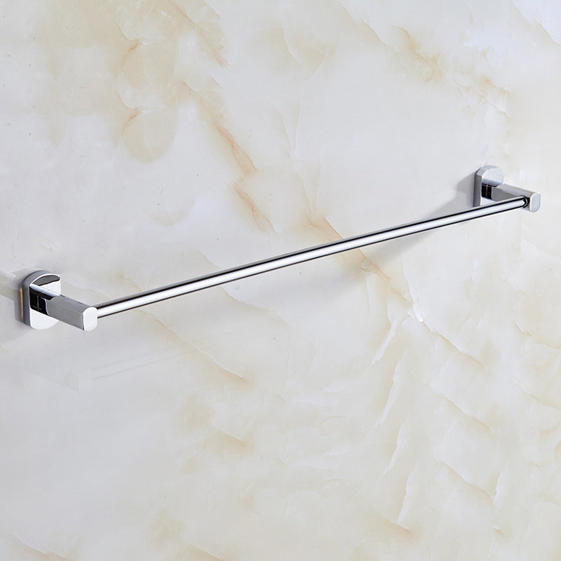 Modern Bathroom Accessory Kit Paper Holder Towel Bar Stainless Steel Bathroom Set Single Bar Towel Bar (24"L) Clearhalo 'Bathroom Hardware Sets' 'Bathroom Hardware' 'Bathroom Remodel & Bathroom Fixtures' 'bathroom_hardware_sets' 'Home Improvement' 'home_improvement' 'home_improvement_bathroom_hardware_sets' 7159547