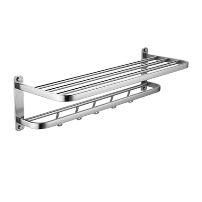 Modern Bathroom Set Paper Holder Bath Shelf Stainless Steel Bathroom Accessory Kit Foldable Towel Rack Clearhalo 'Bathroom Hardware Sets' 'Bathroom Hardware' 'Bathroom Remodel & Bathroom Fixtures' 'bathroom_hardware_sets' 'Home Improvement' 'home_improvement' 'home_improvement_bathroom_hardware_sets' 7159608