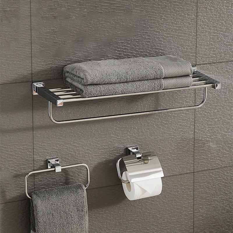 Modern Bathroom Accessories Hardware Set Paper Holder Stainless Steel Bathroom Set Clearhalo 'Bathroom Hardware Sets' 'Bathroom Hardware' 'Bathroom Remodel & Bathroom Fixtures' 'bathroom_hardware_sets' 'Home Improvement' 'home_improvement' 'home_improvement_bathroom_hardware_sets' 7159610