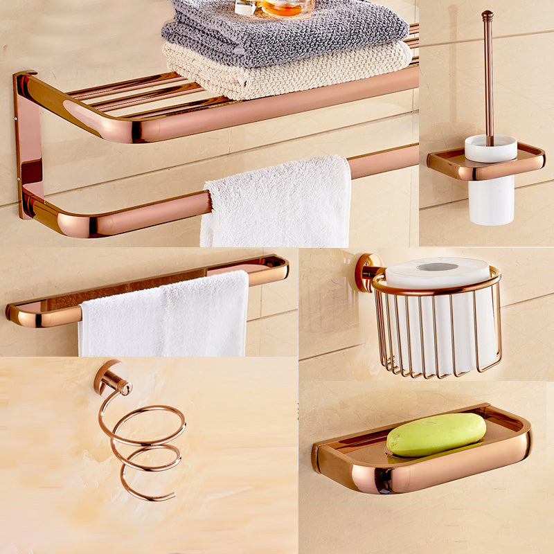 6 Piece Bathroom Accessory Set Vintage Brass Bath Hardware Set Clearhalo 'Bathroom Hardware Sets' 'Bathroom Hardware' 'Bathroom Remodel & Bathroom Fixtures' 'bathroom_hardware_sets' 'Home Improvement' 'home_improvement' 'home_improvement_bathroom_hardware_sets' 7159648