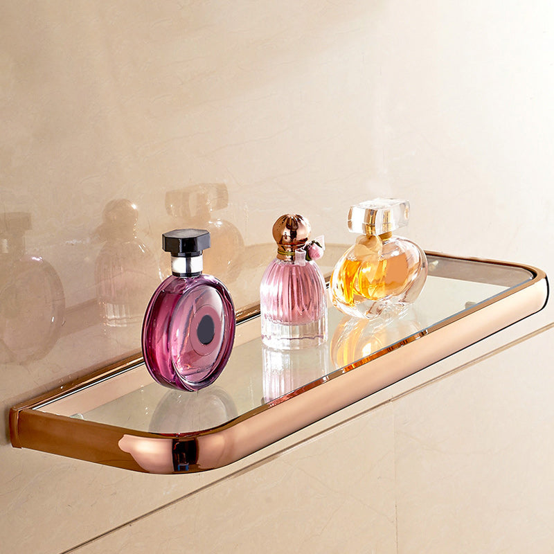 6 Piece Bathroom Accessory Set Vintage Brass Bath Hardware Set Bath Shelf Clearhalo 'Bathroom Hardware Sets' 'Bathroom Hardware' 'Bathroom Remodel & Bathroom Fixtures' 'bathroom_hardware_sets' 'Home Improvement' 'home_improvement' 'home_improvement_bathroom_hardware_sets' 7159649