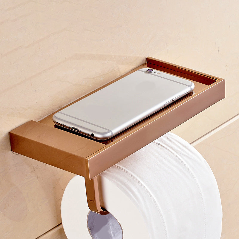 6 Piece Bathroom Accessory Set Vintage Brass Bath Hardware Set Toilet Paper Holder (7"L) Clearhalo 'Bathroom Hardware Sets' 'Bathroom Hardware' 'Bathroom Remodel & Bathroom Fixtures' 'bathroom_hardware_sets' 'Home Improvement' 'home_improvement' 'home_improvement_bathroom_hardware_sets' 7159665