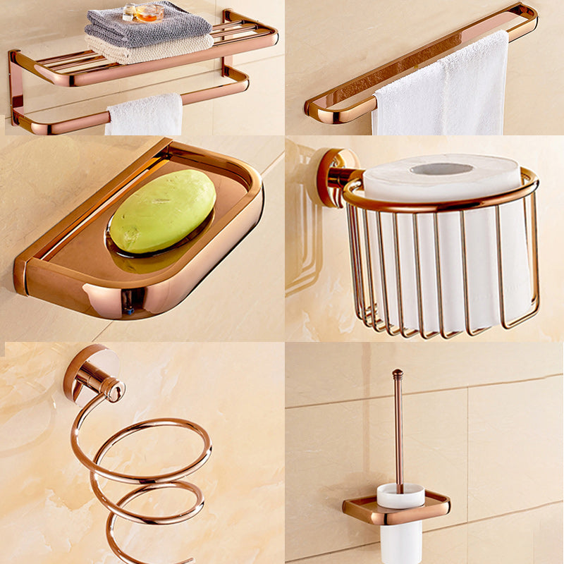 6 Piece Bathroom Accessory Set Vintage Brass Bath Hardware Set 6-Piece Set Clearhalo 'Bathroom Hardware Sets' 'Bathroom Hardware' 'Bathroom Remodel & Bathroom Fixtures' 'bathroom_hardware_sets' 'Home Improvement' 'home_improvement' 'home_improvement_bathroom_hardware_sets' 7159667