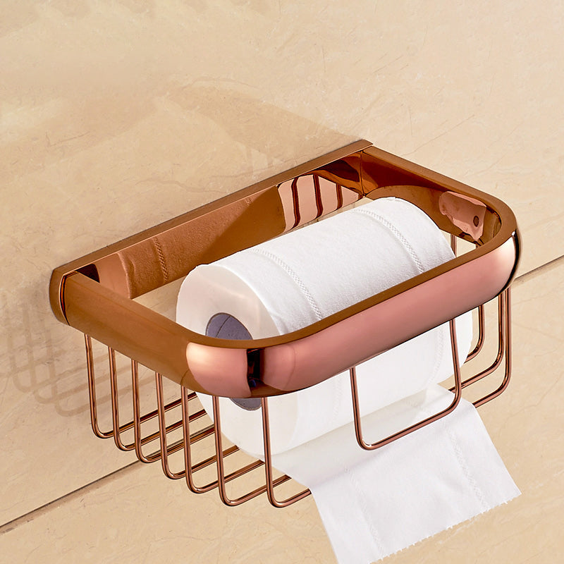 6 Piece Bathroom Accessory Set Vintage Brass Bath Hardware Set Tissue Basket Clearhalo 'Bathroom Hardware Sets' 'Bathroom Hardware' 'Bathroom Remodel & Bathroom Fixtures' 'bathroom_hardware_sets' 'Home Improvement' 'home_improvement' 'home_improvement_bathroom_hardware_sets' 7159670