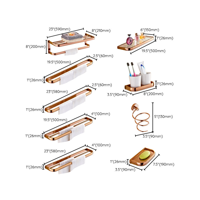6 Piece Bathroom Accessory Set Vintage Brass Bath Hardware Set Clearhalo 'Bathroom Hardware Sets' 'Bathroom Hardware' 'Bathroom Remodel & Bathroom Fixtures' 'bathroom_hardware_sets' 'Home Improvement' 'home_improvement' 'home_improvement_bathroom_hardware_sets' 7159671