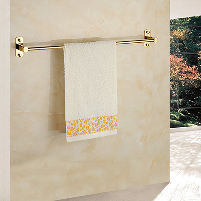 Polished Gold 4 Piece Bathroom Accessory Set Brass Bathroom Hardware Clearhalo 'Bathroom Hardware Sets' 'Bathroom Hardware' 'Bathroom Remodel & Bathroom Fixtures' 'bathroom_hardware_sets' 'Home Improvement' 'home_improvement' 'home_improvement_bathroom_hardware_sets' 7159680