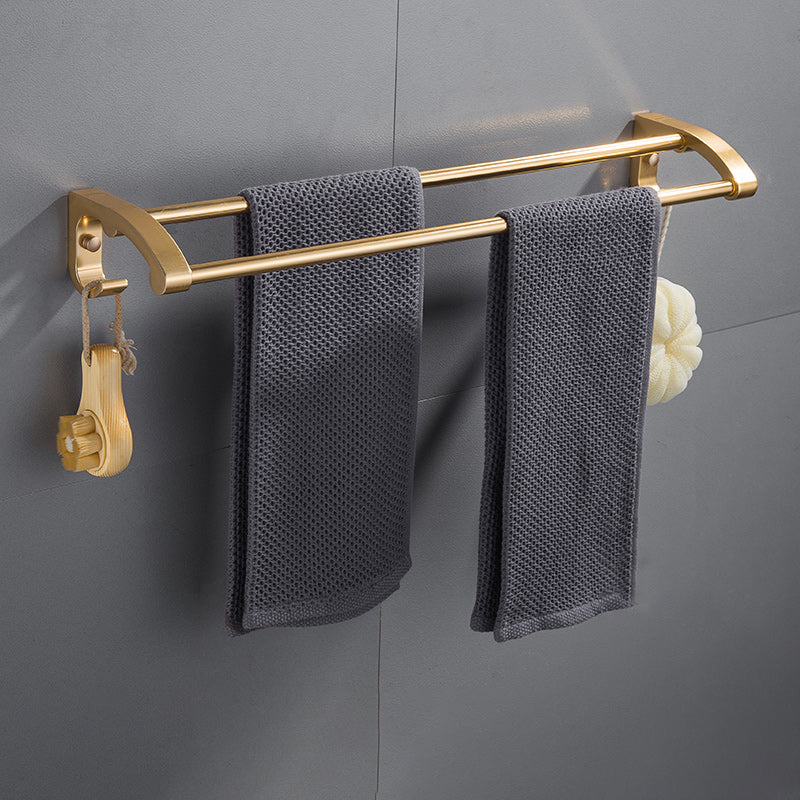 Gold 7 Piece Bathroom Accessory Set Vintage Bathroom Accessory Kit Towel Bar Clearhalo 'Bathroom Hardware Sets' 'Bathroom Hardware' 'Bathroom Remodel & Bathroom Fixtures' 'bathroom_hardware_sets' 'Home Improvement' 'home_improvement' 'home_improvement_bathroom_hardware_sets' 7159704
