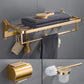 Gold 7 Piece Bathroom Accessory Set Vintage Bathroom Accessory Kit 3-Piece Set Clearhalo 'Bathroom Hardware Sets' 'Bathroom Hardware' 'Bathroom Remodel & Bathroom Fixtures' 'bathroom_hardware_sets' 'Home Improvement' 'home_improvement' 'home_improvement_bathroom_hardware_sets' 7159720