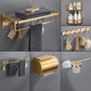 Gold 7 Piece Bathroom Accessory Set Vintage Bathroom Accessory Kit 6-Piece Set Clearhalo 'Bathroom Hardware Sets' 'Bathroom Hardware' 'Bathroom Remodel & Bathroom Fixtures' 'bathroom_hardware_sets' 'Home Improvement' 'home_improvement' 'home_improvement_bathroom_hardware_sets' 7159721