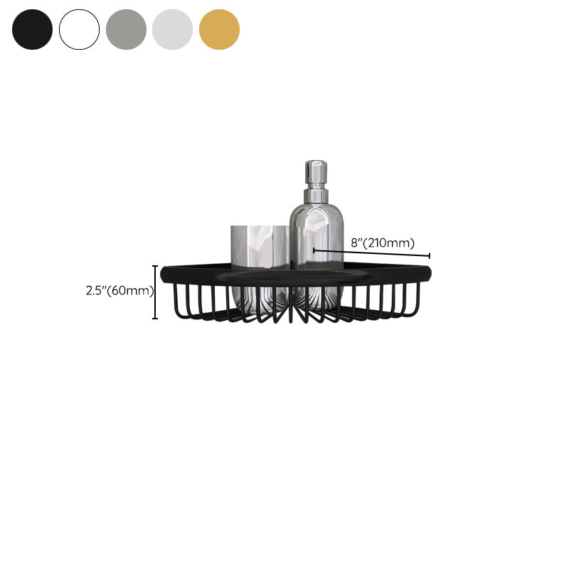 Matte Metal Bathroom Accessory Set 2 Piece Modern Bath Shelf Clearhalo 'Bathroom Hardware Sets' 'Bathroom Hardware' 'Bathroom Remodel & Bathroom Fixtures' 'bathroom_hardware_sets' 'Home Improvement' 'home_improvement' 'home_improvement_bathroom_hardware_sets' 7159764