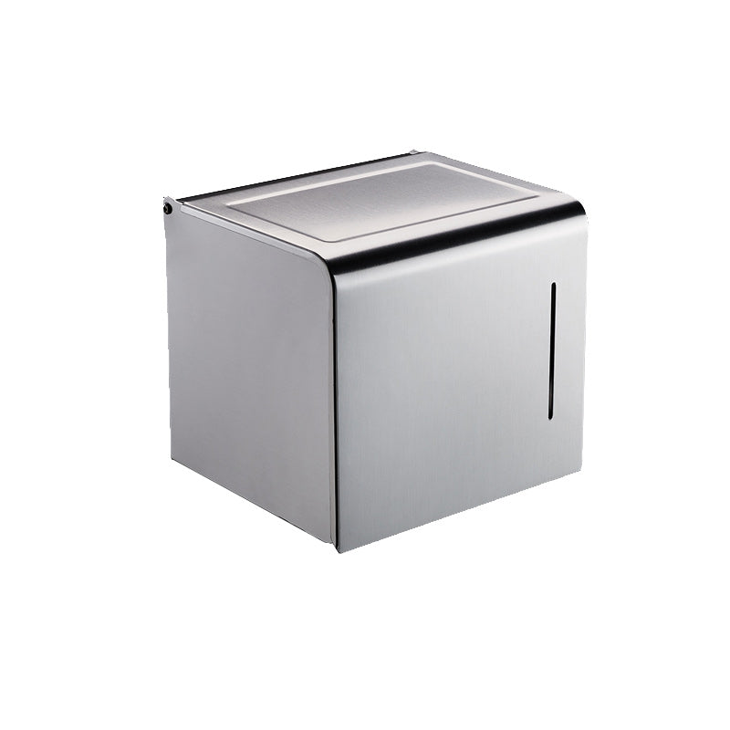 7 Piece Bathroom Accessory Set Modern Aluminum Bathroom Set in Silver Toilet Paper Holder Clearhalo 'Bathroom Hardware Sets' 'Bathroom Hardware' 'Bathroom Remodel & Bathroom Fixtures' 'bathroom_hardware_sets' 'Home Improvement' 'home_improvement' 'home_improvement_bathroom_hardware_sets' 7159766