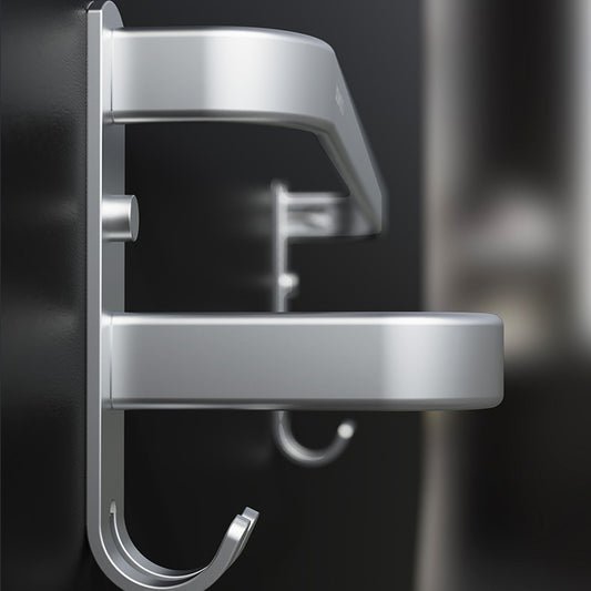 7 Piece Bathroom Accessory Set Modern Aluminum Bathroom Set in Silver