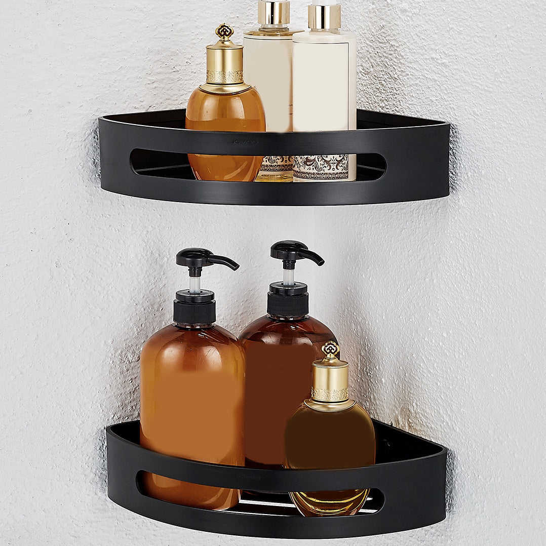 Modern Bathroom Accessory Set Metal Bathroom Hardware in Matte Black Clearhalo 'Bathroom Hardware Sets' 'Bathroom Hardware' 'Bathroom Remodel & Bathroom Fixtures' 'bathroom_hardware_sets' 'Home Improvement' 'home_improvement' 'home_improvement_bathroom_hardware_sets' 7159790