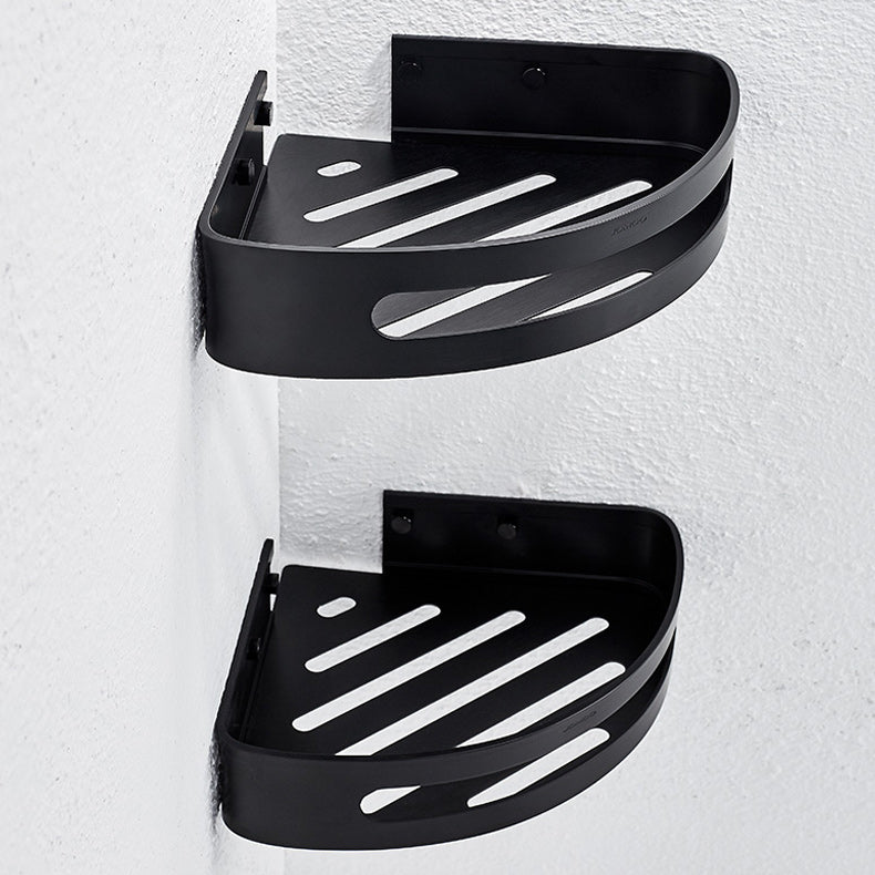 Modern Bathroom Accessory Set Metal Bathroom Hardware in Matte Black Clearhalo 'Bathroom Hardware Sets' 'Bathroom Hardware' 'Bathroom Remodel & Bathroom Fixtures' 'bathroom_hardware_sets' 'Home Improvement' 'home_improvement' 'home_improvement_bathroom_hardware_sets' 7159792