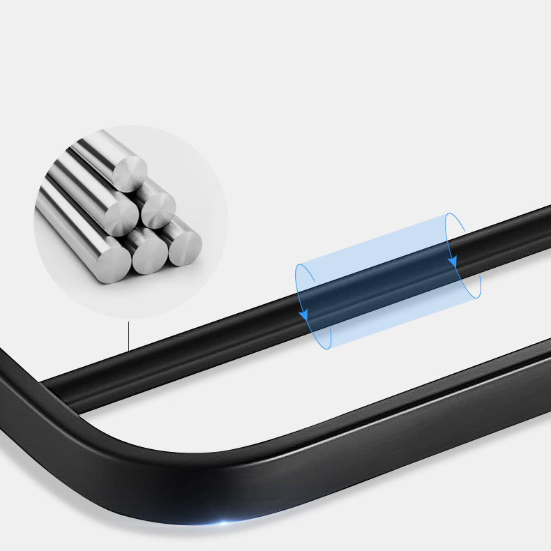 Modern Bathroom Accessory Set Metal Bathroom Hardware in Matte Black Clearhalo 'Bathroom Hardware Sets' 'Bathroom Hardware' 'Bathroom Remodel & Bathroom Fixtures' 'bathroom_hardware_sets' 'Home Improvement' 'home_improvement' 'home_improvement_bathroom_hardware_sets' 7159797