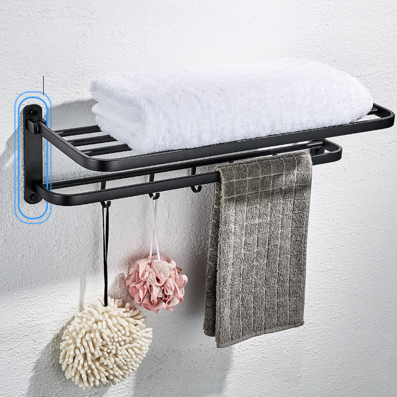 Modern Bathroom Accessory Set Metal Bathroom Hardware in Matte Black Clearhalo 'Bathroom Hardware Sets' 'Bathroom Hardware' 'Bathroom Remodel & Bathroom Fixtures' 'bathroom_hardware_sets' 'Home Improvement' 'home_improvement' 'home_improvement_bathroom_hardware_sets' 7159801
