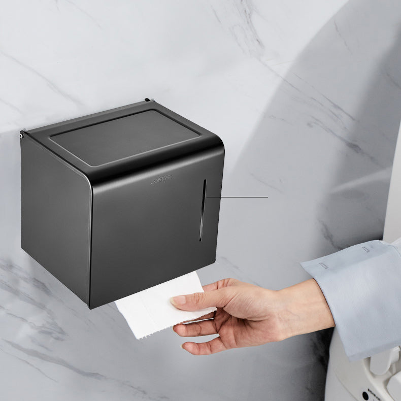 Modern Bathroom Accessory Set Metal Bathroom Hardware in Matte Black Clearhalo 'Bathroom Hardware Sets' 'Bathroom Hardware' 'Bathroom Remodel & Bathroom Fixtures' 'bathroom_hardware_sets' 'Home Improvement' 'home_improvement' 'home_improvement_bathroom_hardware_sets' 7159804