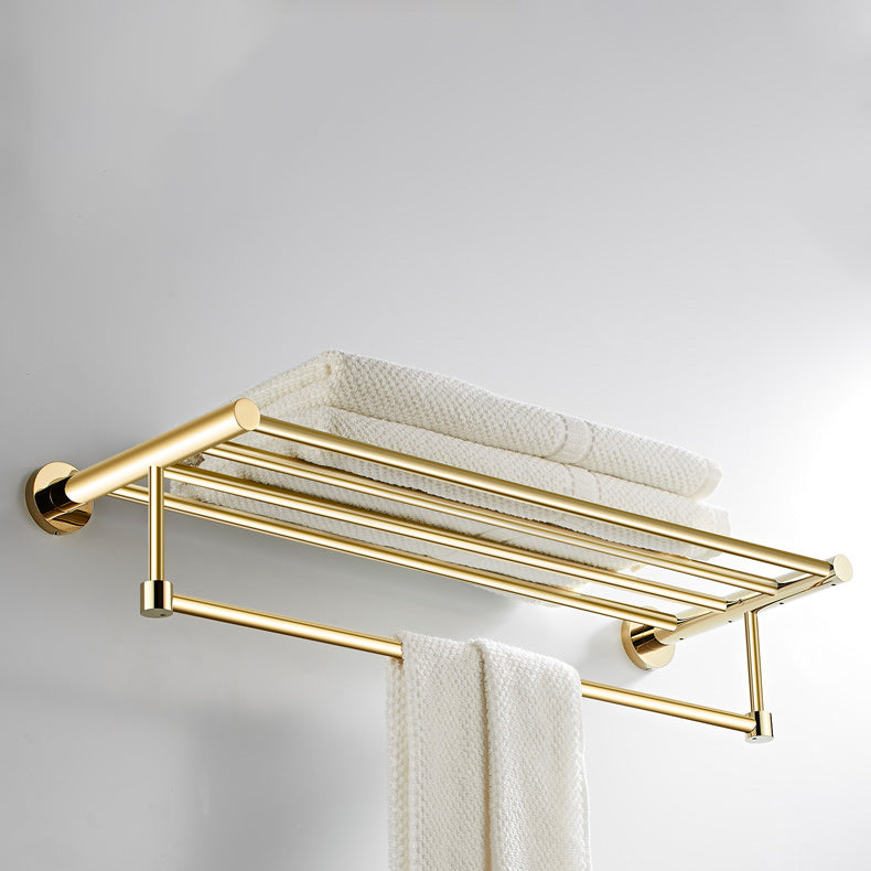 4 Piece Traditional Bathroom Accessory Set Brass Bathroom Set in Matte Gold Clearhalo 'Bathroom Hardware Sets' 'Bathroom Hardware' 'Bathroom Remodel & Bathroom Fixtures' 'bathroom_hardware_sets' 'Home Improvement' 'home_improvement' 'home_improvement_bathroom_hardware_sets' 7159810