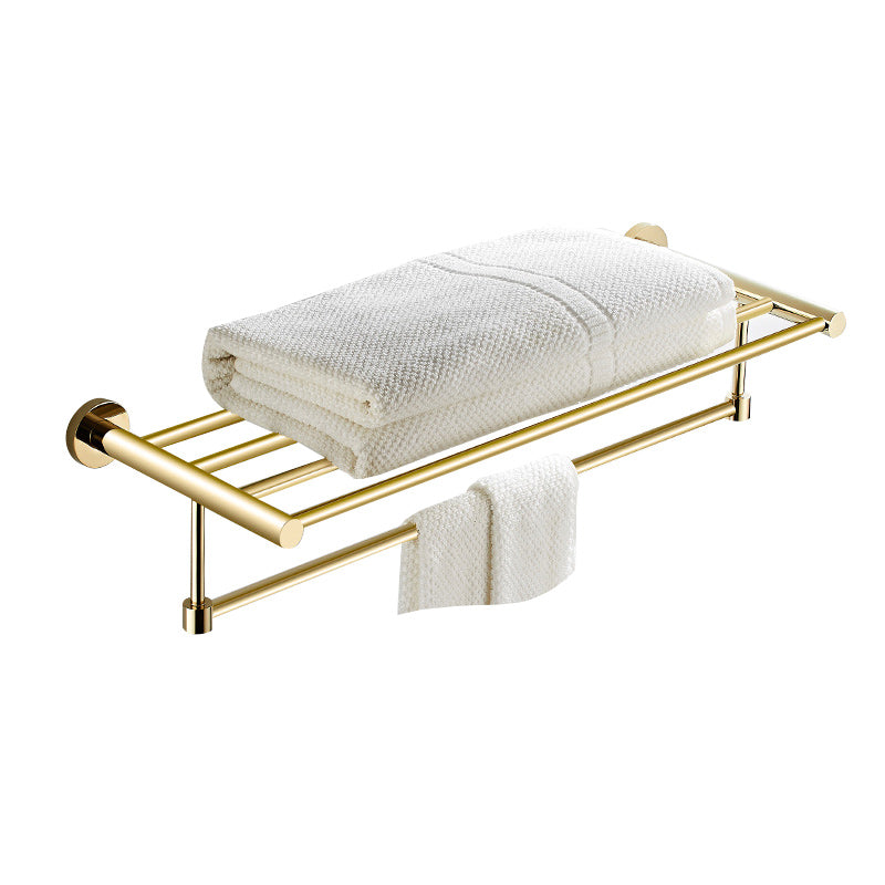 4 Piece Traditional Bathroom Accessory Set Brass Bathroom Set in Matte Gold Clearhalo 'Bathroom Hardware Sets' 'Bathroom Hardware' 'Bathroom Remodel & Bathroom Fixtures' 'bathroom_hardware_sets' 'Home Improvement' 'home_improvement' 'home_improvement_bathroom_hardware_sets' 7159816
