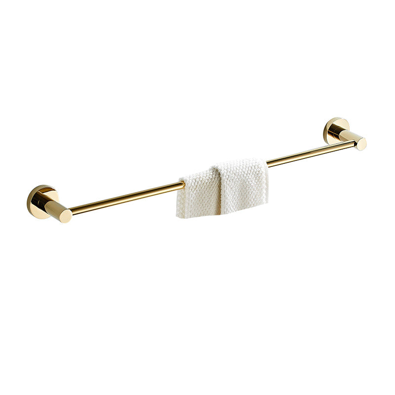 4 Piece Traditional Bathroom Accessory Set Brass Bathroom Set in Matte Gold Clearhalo 'Bathroom Hardware Sets' 'Bathroom Hardware' 'Bathroom Remodel & Bathroom Fixtures' 'bathroom_hardware_sets' 'Home Improvement' 'home_improvement' 'home_improvement_bathroom_hardware_sets' 7159825