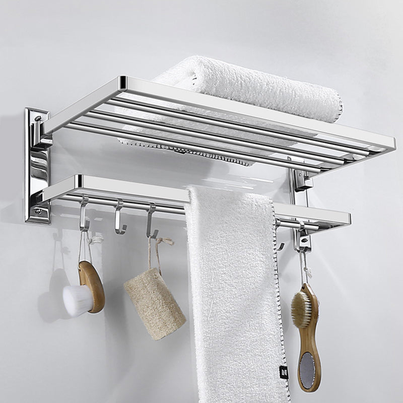 Modern Bathroom Accessory as Individualor as a Set Polished Chrome Bathroom Set Right Angle Towel Holder Clearhalo 'Bathroom Hardware Sets' 'Bathroom Hardware' 'Bathroom Remodel & Bathroom Fixtures' 'bathroom_hardware_sets' 'Home Improvement' 'home_improvement' 'home_improvement_bathroom_hardware_sets' 7159852