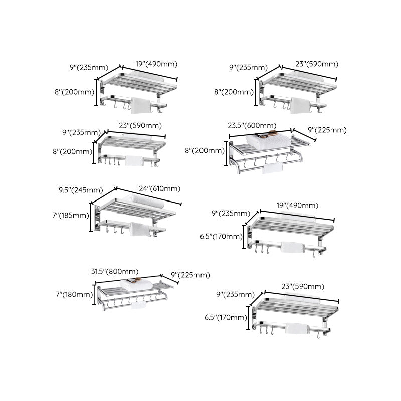 Modern Bathroom Accessory as Individualor as a Set Polished Chrome Bathroom Set Clearhalo 'Bathroom Hardware Sets' 'Bathroom Hardware' 'Bathroom Remodel & Bathroom Fixtures' 'bathroom_hardware_sets' 'Home Improvement' 'home_improvement' 'home_improvement_bathroom_hardware_sets' 7159857