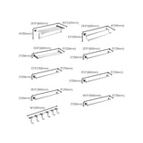 Polished Chrome Modernism Bathroom Accessory Set Bath Shelf/ Towel Bar/Robe Hooks Included Clearhalo 'Bathroom Hardware Sets' 'Bathroom Hardware' 'Bathroom Remodel & Bathroom Fixtures' 'bathroom_hardware_sets' 'Home Improvement' 'home_improvement' 'home_improvement_bathroom_hardware_sets' 7159888