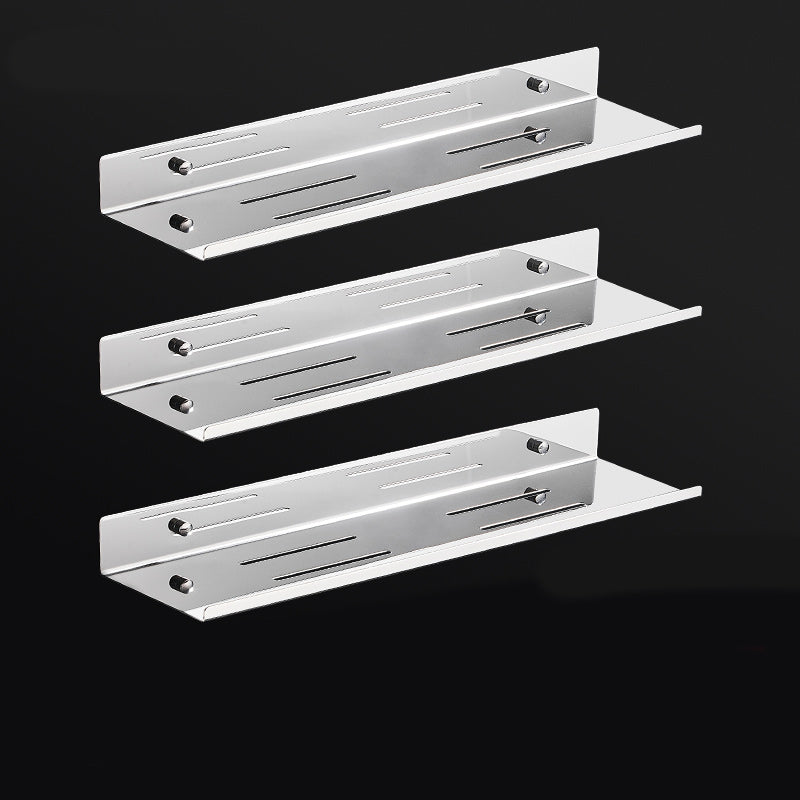 Modernism Rectangular Bath Shelf in Stainless Steel Polished Chrome Bathroom Hardware Set 20" 3 Piece Set Clearhalo 'Bathroom Hardware Sets' 'Bathroom Hardware' 'Bathroom Remodel & Bathroom Fixtures' 'bathroom_hardware_sets' 'Home Improvement' 'home_improvement' 'home_improvement_bathroom_hardware_sets' 7159895