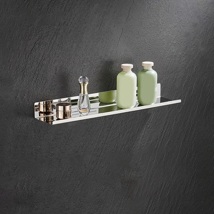 Modernism Rectangular Bath Shelf in Stainless Steel Polished Chrome Bathroom Hardware Set 12" 1 Piece Clearhalo 'Bathroom Hardware Sets' 'Bathroom Hardware' 'Bathroom Remodel & Bathroom Fixtures' 'bathroom_hardware_sets' 'Home Improvement' 'home_improvement' 'home_improvement_bathroom_hardware_sets' 7159898