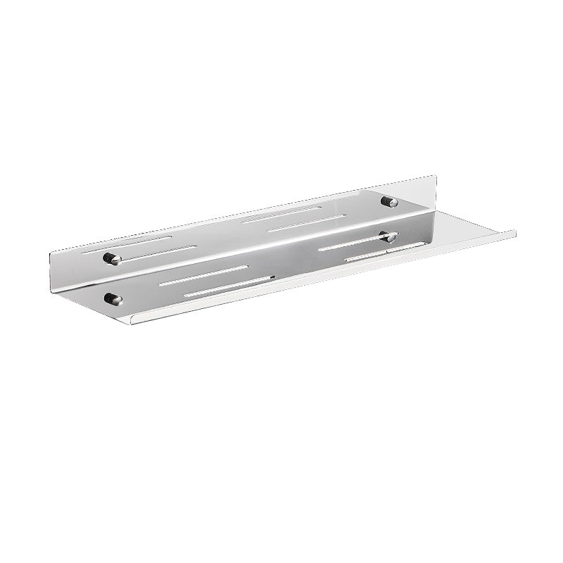 Modernism Rectangular Bath Shelf in Stainless Steel Polished Chrome Bathroom Hardware Set Clearhalo 'Bathroom Hardware Sets' 'Bathroom Hardware' 'Bathroom Remodel & Bathroom Fixtures' 'bathroom_hardware_sets' 'Home Improvement' 'home_improvement' 'home_improvement_bathroom_hardware_sets' 7159899