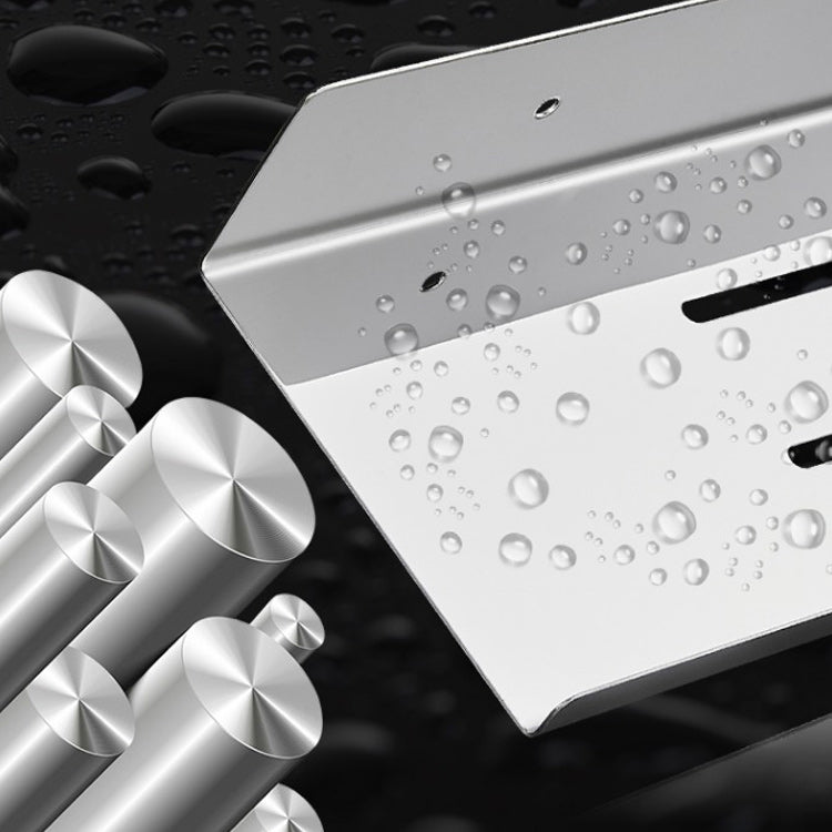 Modernism Rectangular Bath Shelf in Stainless Steel Polished Chrome Bathroom Hardware Set Clearhalo 'Bathroom Hardware Sets' 'Bathroom Hardware' 'Bathroom Remodel & Bathroom Fixtures' 'bathroom_hardware_sets' 'Home Improvement' 'home_improvement' 'home_improvement_bathroom_hardware_sets' 7159903