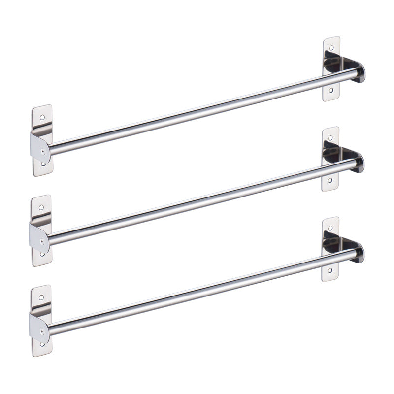 3-Piece Stainless Steel Bathroom Accessory Set Modern Chrome Slipper Stand 20" 3 Piece Set Clearhalo 'Bathroom Hardware Sets' 'Bathroom Hardware' 'Bathroom Remodel & Bathroom Fixtures' 'bathroom_hardware_sets' 'Home Improvement' 'home_improvement' 'home_improvement_bathroom_hardware_sets' 7159938