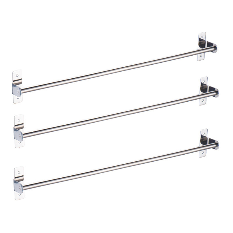 3-Piece Stainless Steel Bathroom Accessory Set Modern Chrome Slipper Stand 27.5" 3 Piece Set Clearhalo 'Bathroom Hardware Sets' 'Bathroom Hardware' 'Bathroom Remodel & Bathroom Fixtures' 'bathroom_hardware_sets' 'Home Improvement' 'home_improvement' 'home_improvement_bathroom_hardware_sets' 7159940