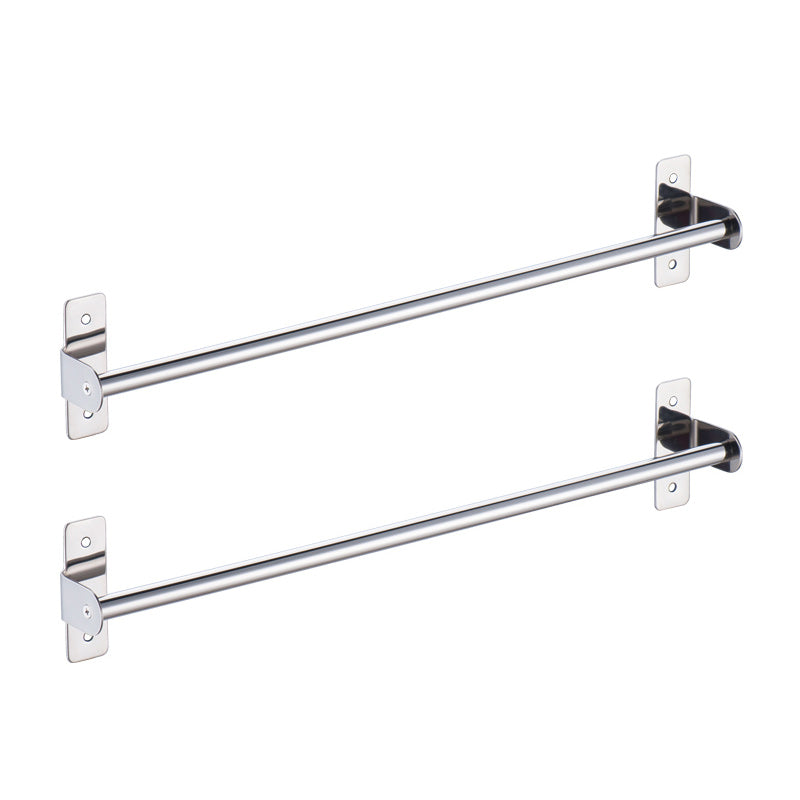 3-Piece Stainless Steel Bathroom Accessory Set Modern Chrome Slipper Stand 20" 2 Piece Set Clearhalo 'Bathroom Hardware Sets' 'Bathroom Hardware' 'Bathroom Remodel & Bathroom Fixtures' 'bathroom_hardware_sets' 'Home Improvement' 'home_improvement' 'home_improvement_bathroom_hardware_sets' 7159945