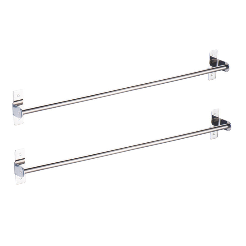 3-Piece Stainless Steel Bathroom Accessory Set Modern Chrome Slipper Stand 27.5" 2 Piece Set Clearhalo 'Bathroom Hardware Sets' 'Bathroom Hardware' 'Bathroom Remodel & Bathroom Fixtures' 'bathroom_hardware_sets' 'Home Improvement' 'home_improvement' 'home_improvement_bathroom_hardware_sets' 7159946