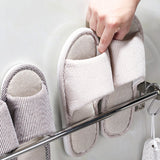 3-Piece Stainless Steel Bathroom Accessory Set Modern Chrome Slipper Stand Clearhalo 'Bathroom Hardware Sets' 'Bathroom Hardware' 'Bathroom Remodel & Bathroom Fixtures' 'bathroom_hardware_sets' 'Home Improvement' 'home_improvement' 'home_improvement_bathroom_hardware_sets' 7159948