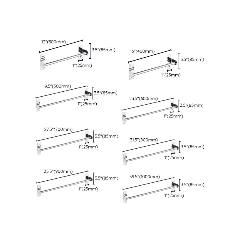 3-Piece Stainless Steel Bathroom Accessory Set Modern Chrome Slipper Stand Clearhalo 'Bathroom Hardware Sets' 'Bathroom Hardware' 'Bathroom Remodel & Bathroom Fixtures' 'bathroom_hardware_sets' 'Home Improvement' 'home_improvement' 'home_improvement_bathroom_hardware_sets' 7159955
